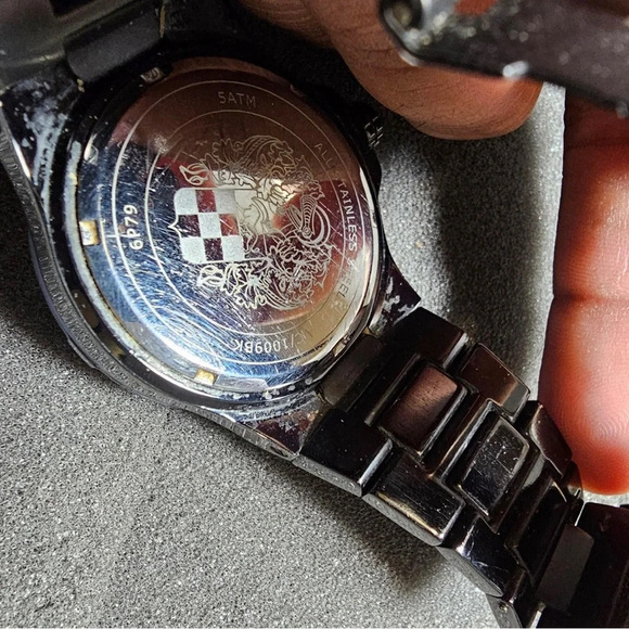 Vince Camuto Quartz Watch VC/1009BLBK The Master Blue Aluminum Black Ion-Plated - Picture 9 of 10